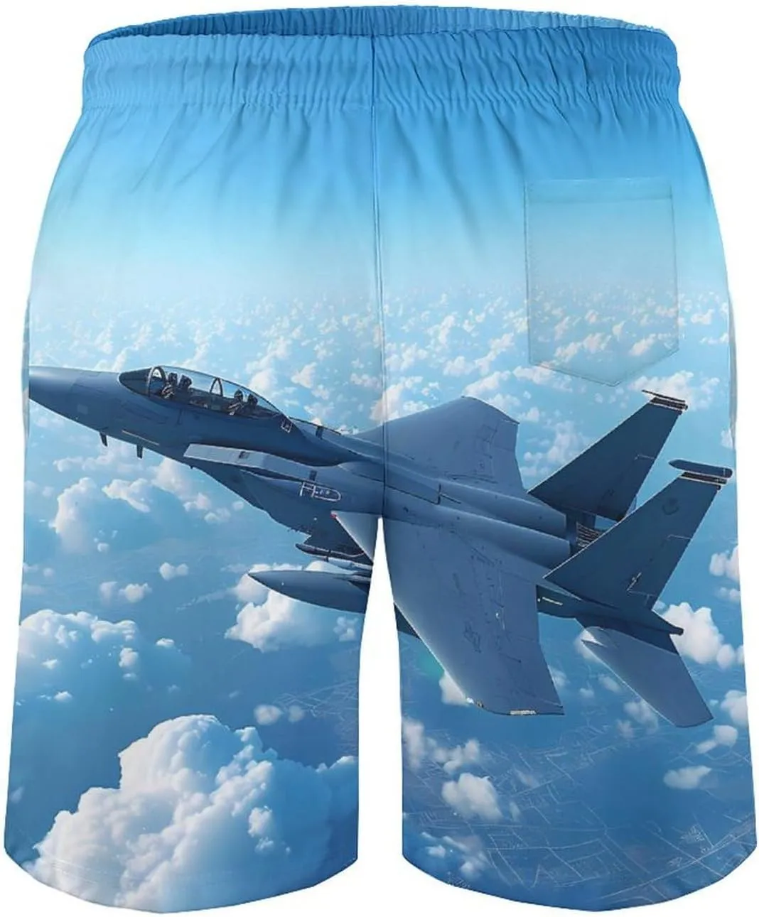 F-15 Eagle Jet Plane Men's Swim Trunks Quick Dry Board Shorts Breathable Summer Beach Shorts Bathing Suits