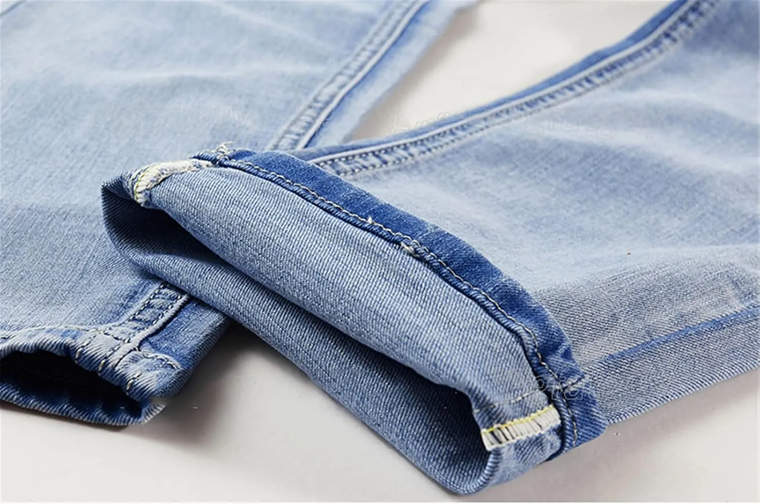 Fashion Slim Solid Color Couple Jeans Set Simple Spring Autumn Light Blue Denim Jacket   Jeans 2 Piece Set