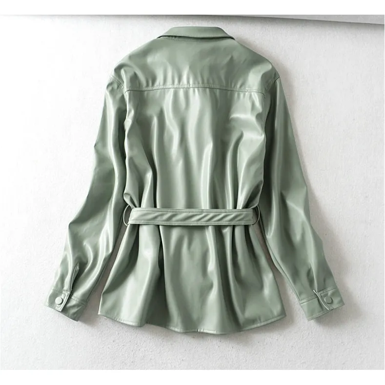Faux Oversize Leather Coat