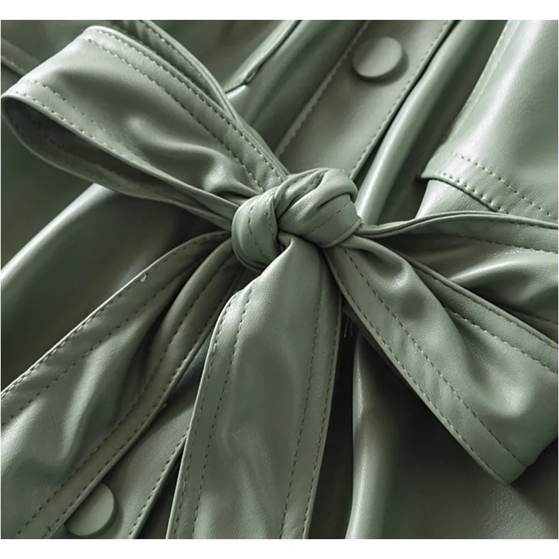 Faux Oversize Leather Coat