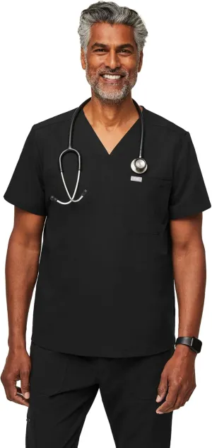 FIGS Chisec Scrub Top for Men  3 Pockets, Tailored Fit, Squared V-Neck, 4-Way Stretch, Moisture-Wicking Men's Scrubs