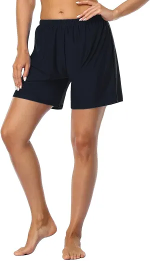 Firpearl Women's Swim Board Shorts UPF 50  Sport Boyleg Swim Trunk Swimsuit Bottoms