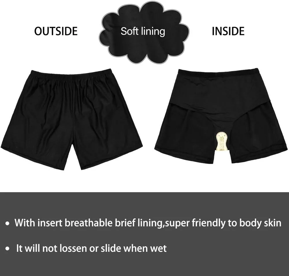 Firpearl Women's Swim Board Shorts UPF 50  Sport Boyleg Swim Trunk Swimsuit Bottoms