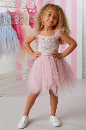 Girls Light Pink Sugar Plum Fairy Tutu Dress 12M-14
