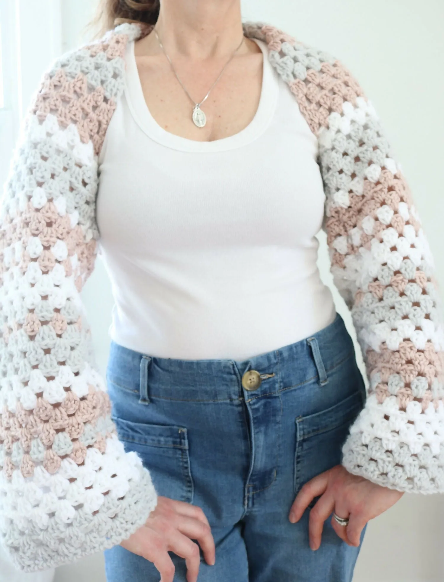 Granny Stripe Shrug (Crochet)