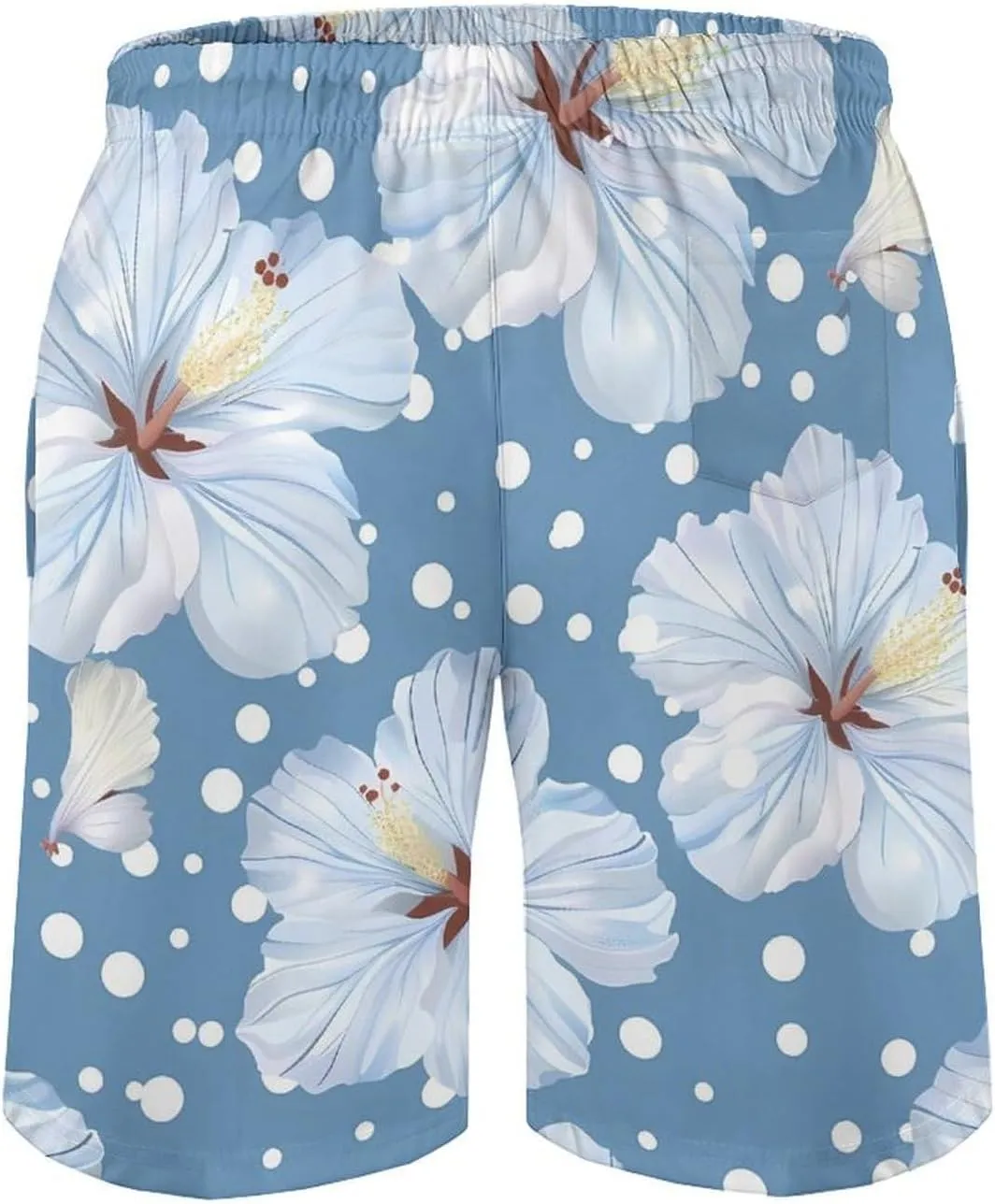 Hibiscus Flowers Men's Swim Trunks Quick Dry Board Shorts Breathable Summer Beach Shorts Bathing Suits