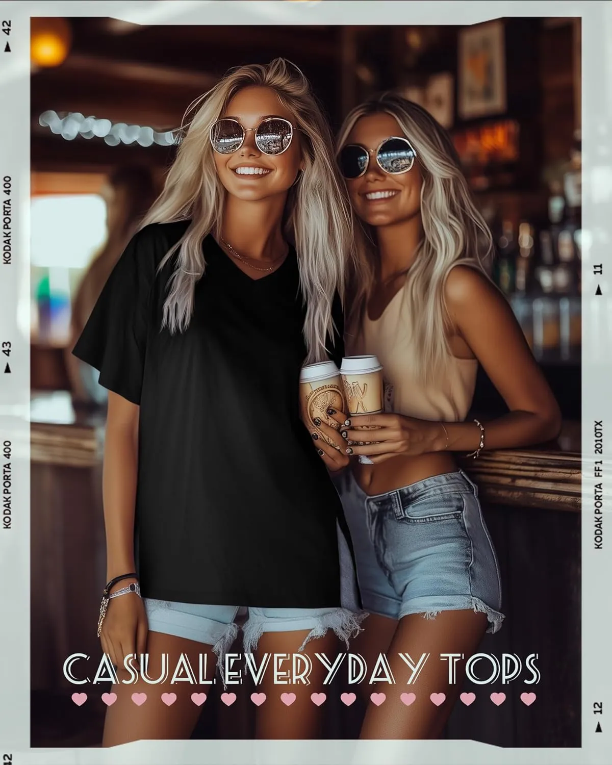 Huukeay 3 Pack Oversized Shirts for Women V Neck Workout T Shirt Casual Side Split Tee Short Sleeve Loose Tops Tunic Tops