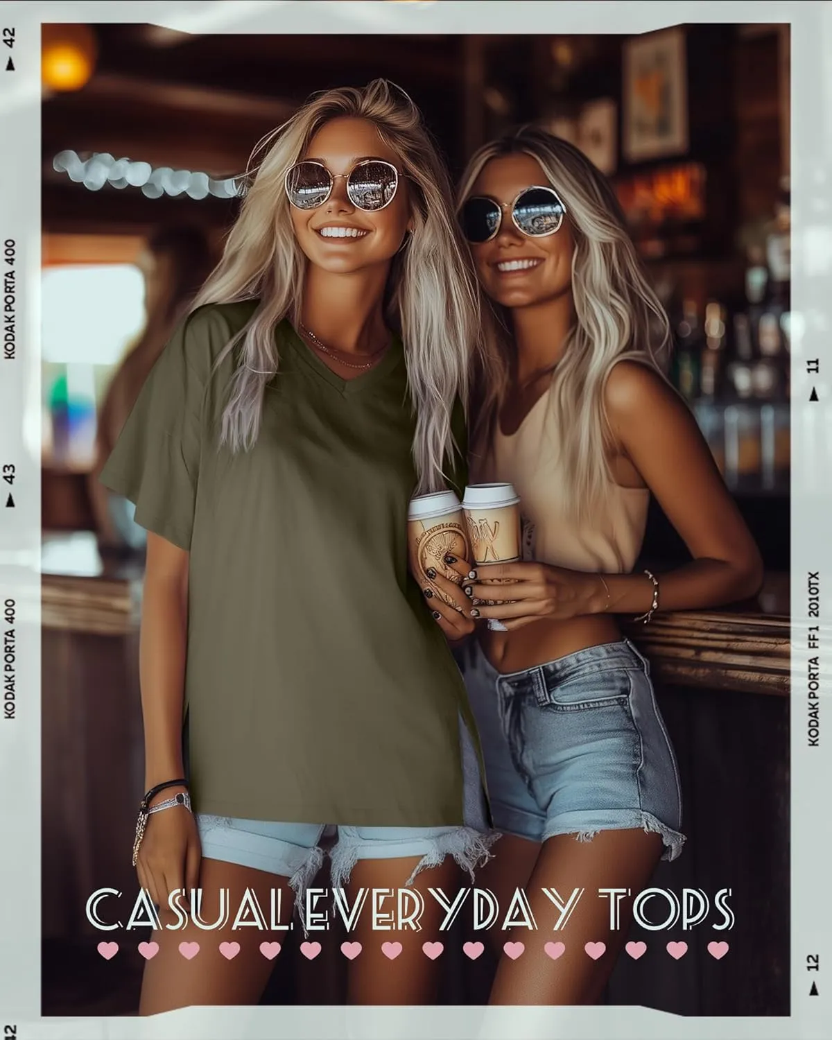 Huukeay 3 Pack Oversized Shirts for Women V Neck Workout T Shirt Casual Side Split Tee Short Sleeve Loose Tops Tunic Tops