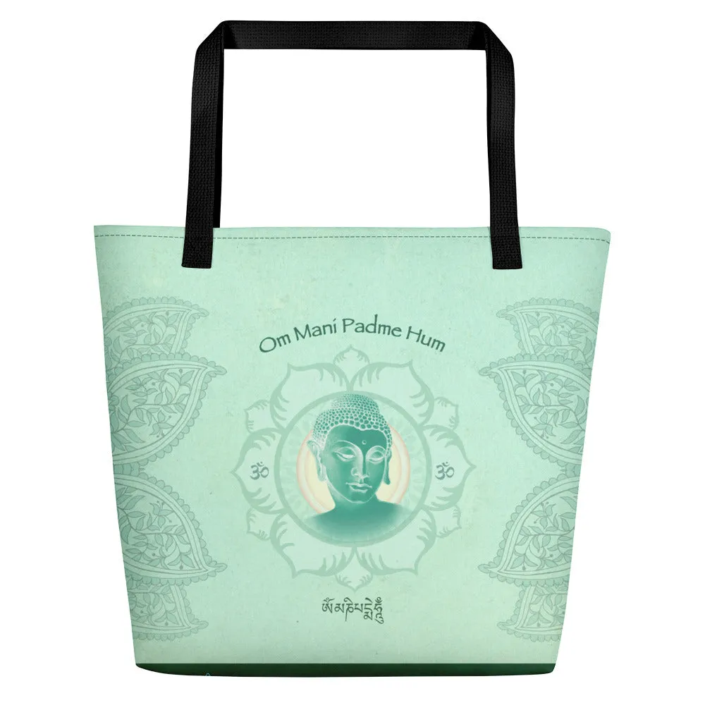 Jade Buddha Yoga Beach Bag