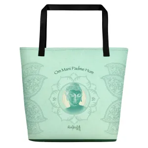 Jade Buddha Yoga Beach Bag