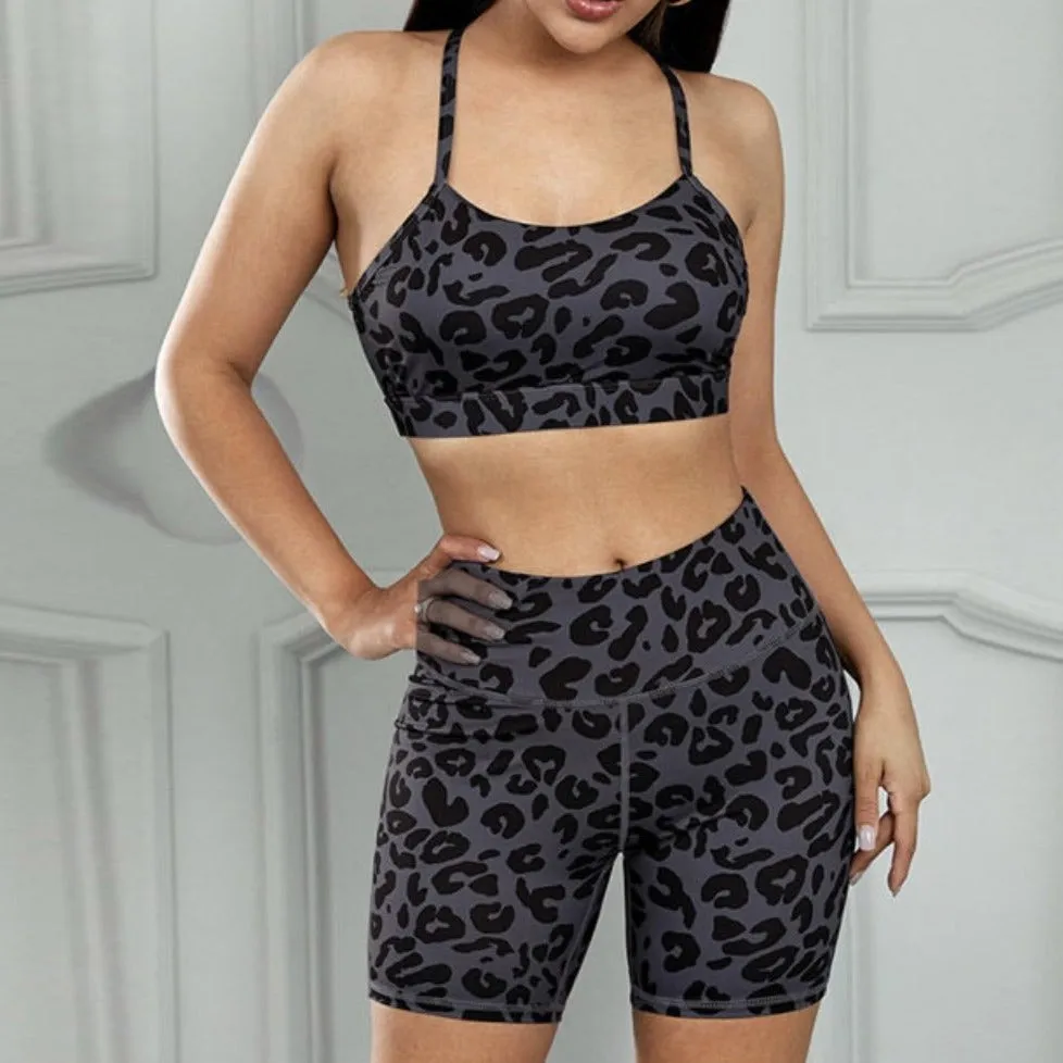 Jocelyn Leopard Set - Grey