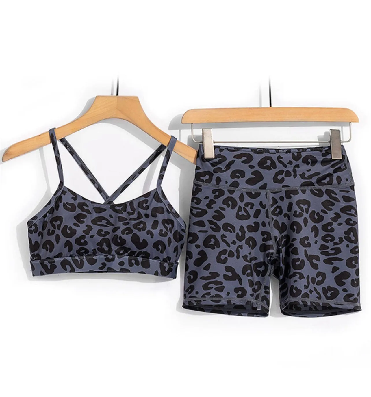 Jocelyn Leopard Set - Grey