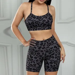 Jocelyn Leopard Set - Grey
