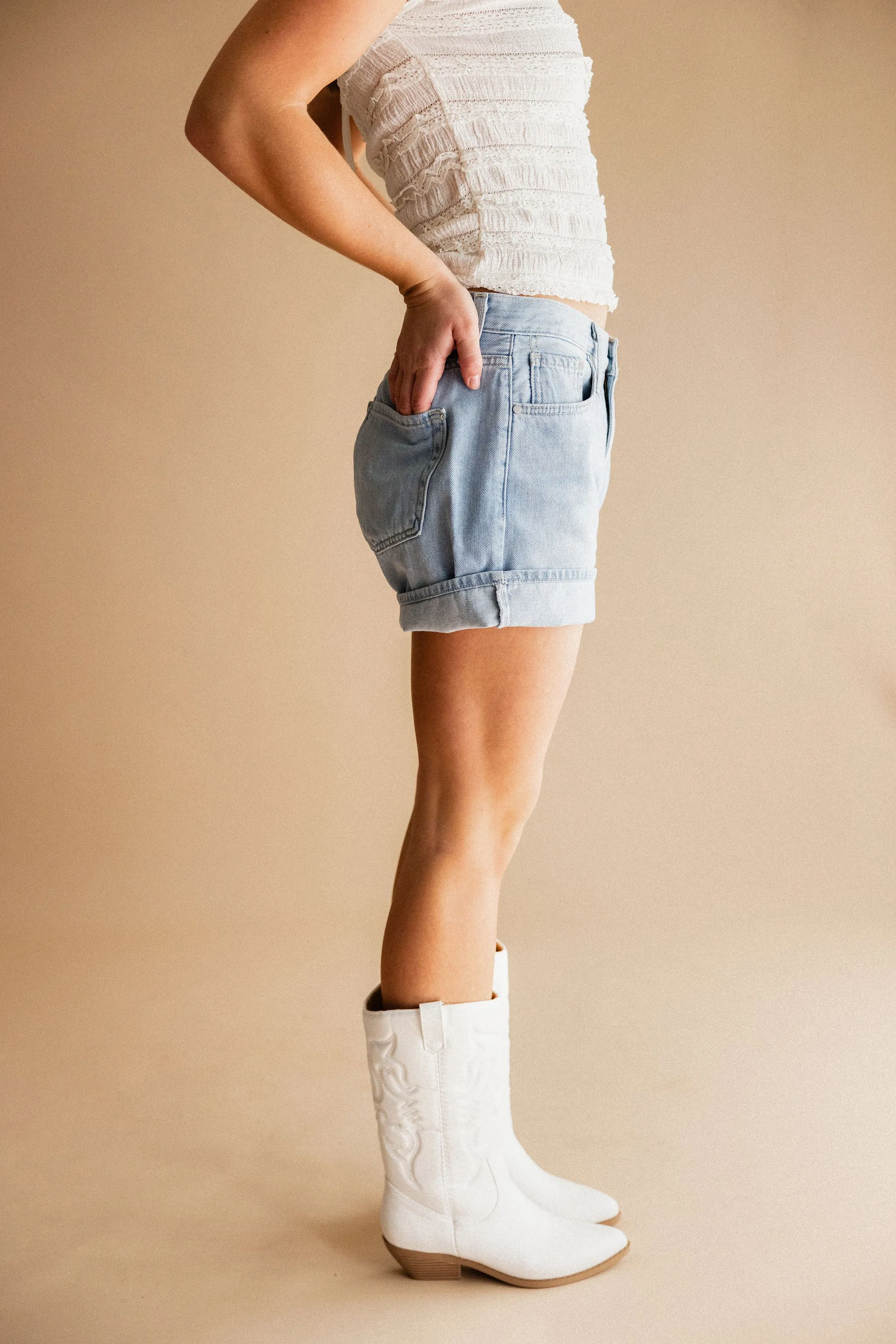 Just Black Denim Light Wash Denim Shorts