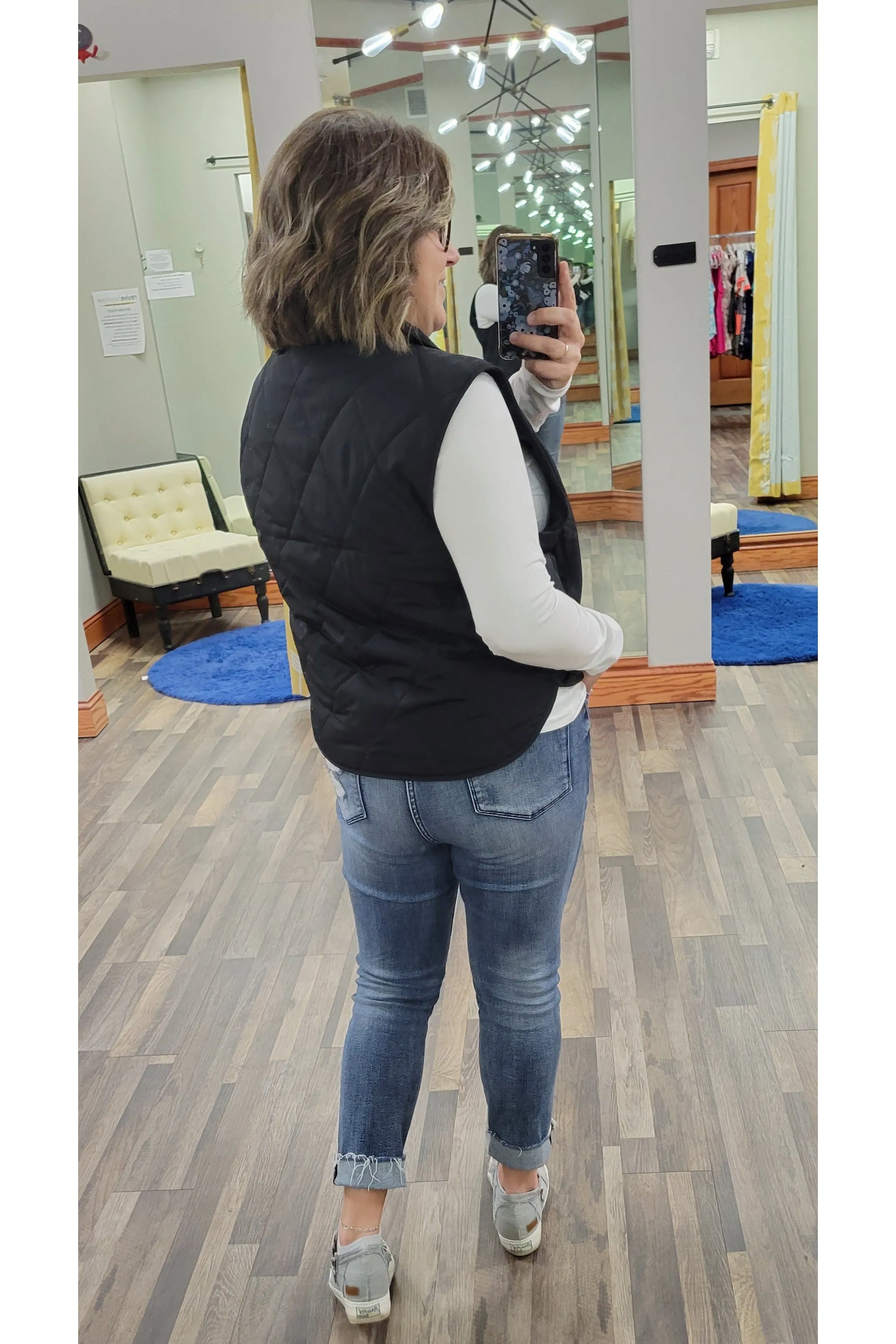 Keep me Cozy Black Puffer Vest
