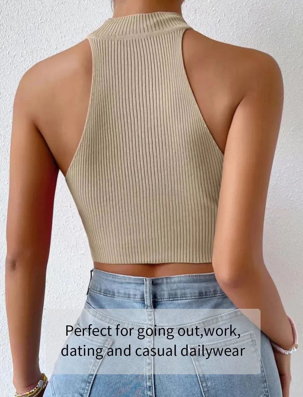 Knit Halter Crop Top