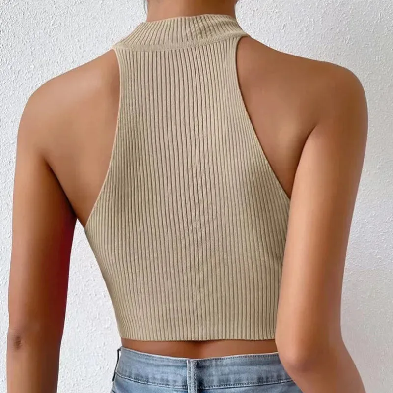 Knit Halter Crop Top