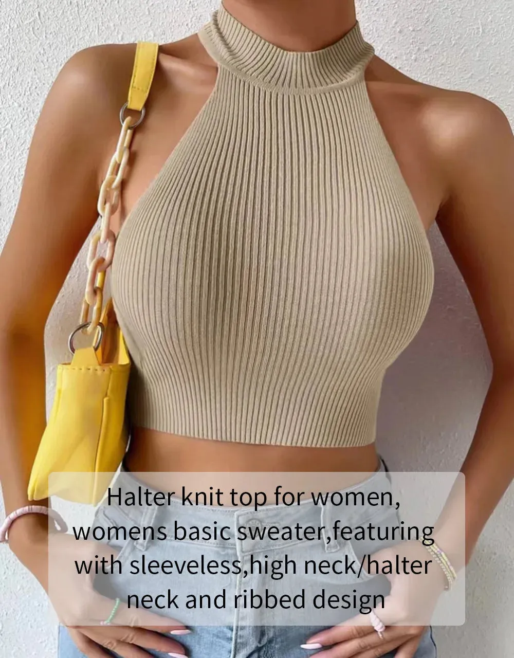 Knit Halter Crop Top