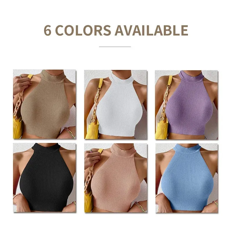 Knit Halter Crop Top