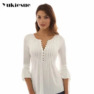 Korea Style Women Blouse, Elegant Ruffles Women Tops.