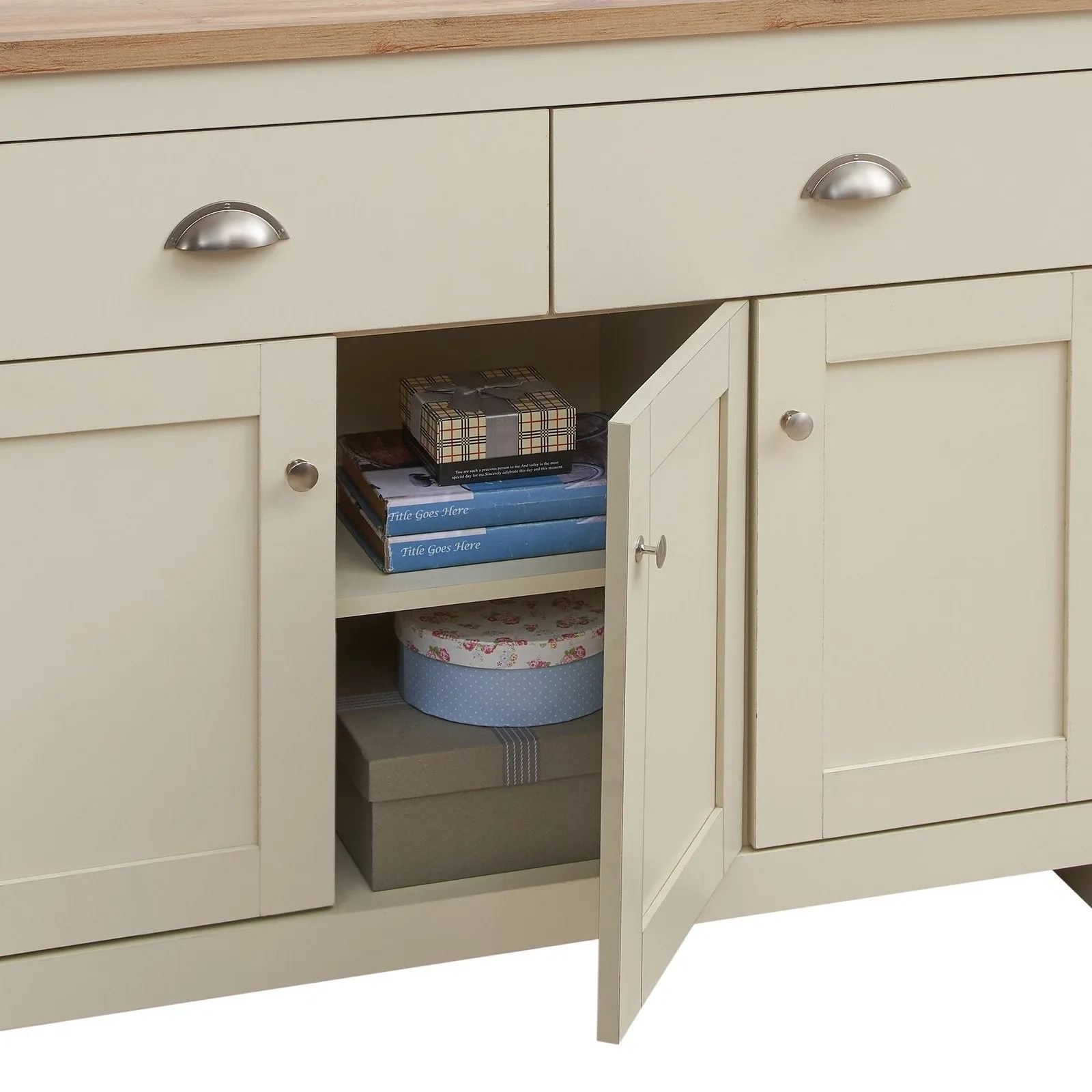Lando Series 3 Door 2 Drawer Sideboard | Metal Handles, and Runners | Available in 2 Colours | H82cm x W112cm x D35cm
