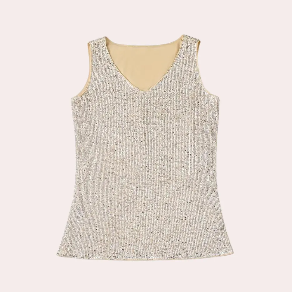 Lois - Elegant dametop med glitter