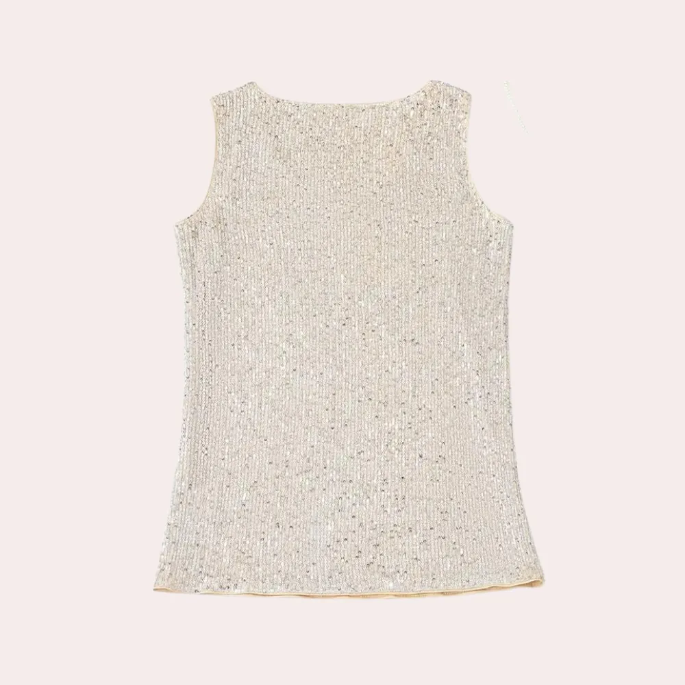 Lois - Elegant dametop med glitter