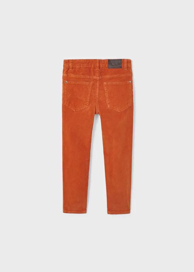Mayoral | Pumpkin Slim Corduroy Trousers