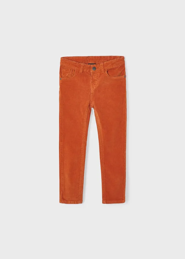 Mayoral | Pumpkin Slim Corduroy Trousers