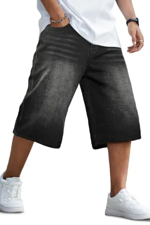 Men's Loose Denim Short - Dark Grey