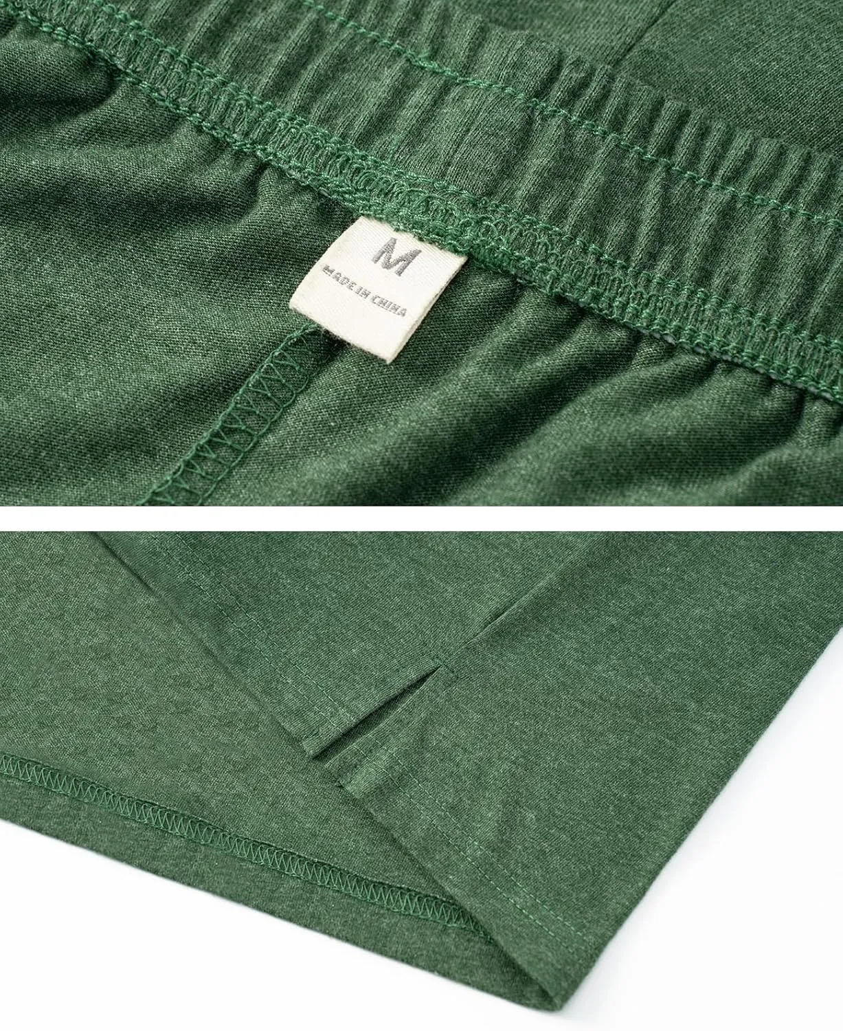 Mens Pajamas Bottoms Cotton Loose Lounge Sleep Shorts Comfy Breathable Sleepwear with Pockets 2 Pack