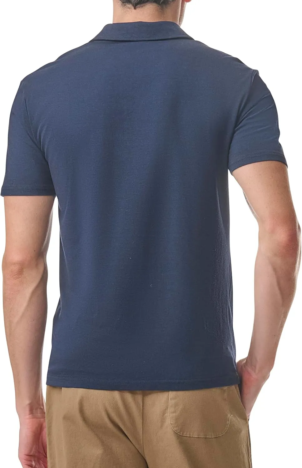 Men's Plain Jersey Short Sleeve Polo Shirt