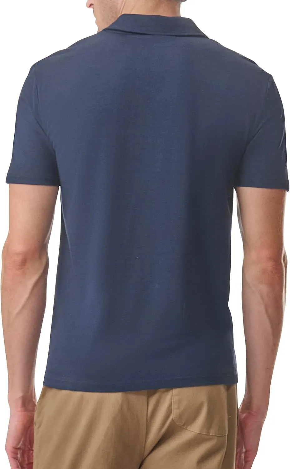 Men's Plain Jersey Short Sleeve Polo Shirt