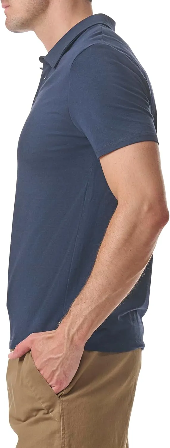 Men's Plain Jersey Short Sleeve Polo Shirt