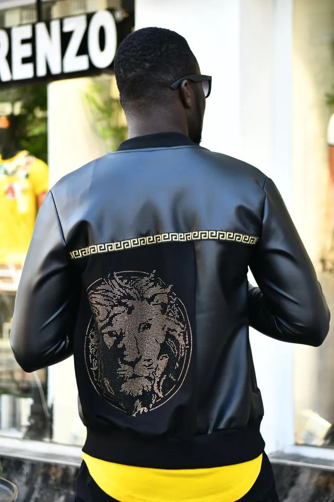 Men's Premium Faux Leather Short Racing Jacket | 4-20349