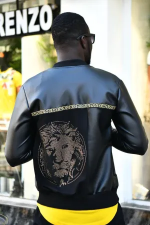 Men's Premium Faux Leather Short Racing Jacket | 4-20349