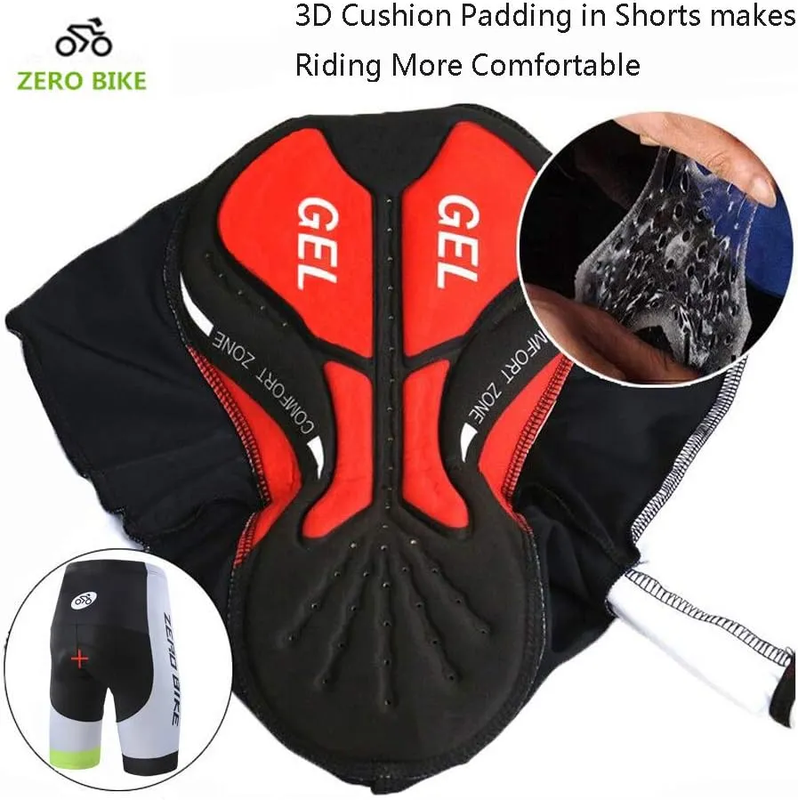 Men's Short Sleeve Cycling Jersey Set Breathable Quick Dry 3D Padded Bicycle Shorts MTB Bike Clothing