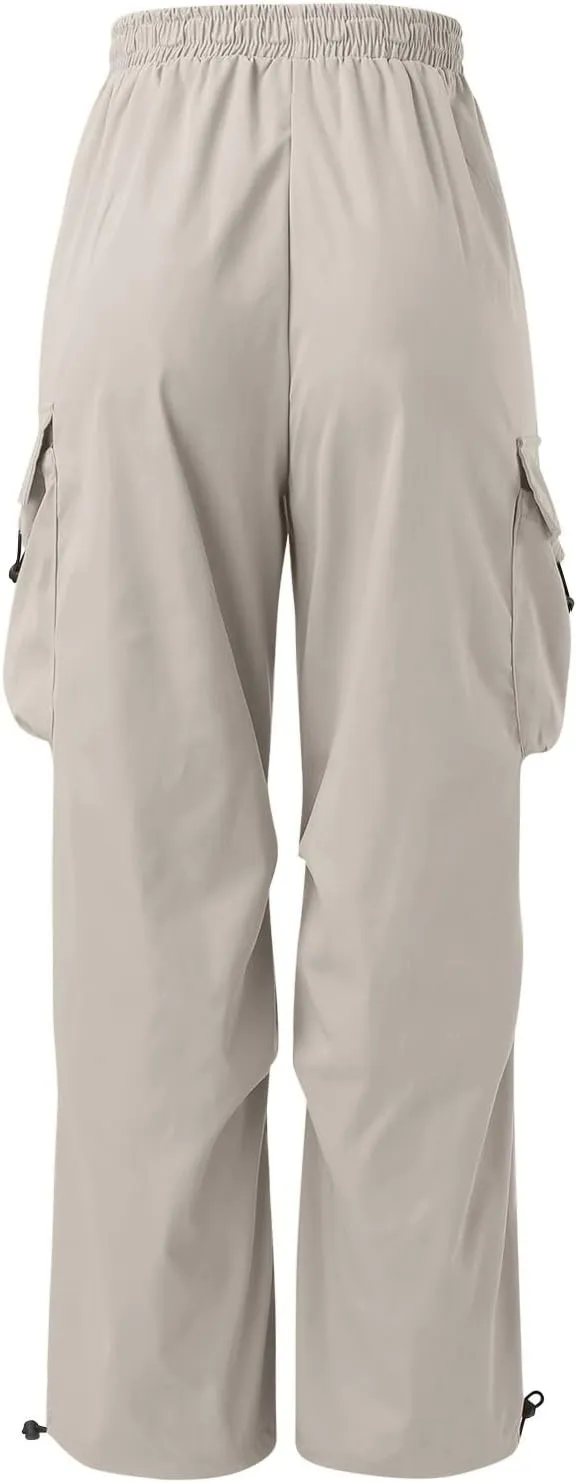 Men's Work Pants Loose Big Trousers Lace Straps Side 4 Pockets Casual Sports Trousers Suit Pants for Men