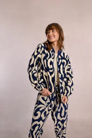 Molly Bracken Printed Navy Jacket