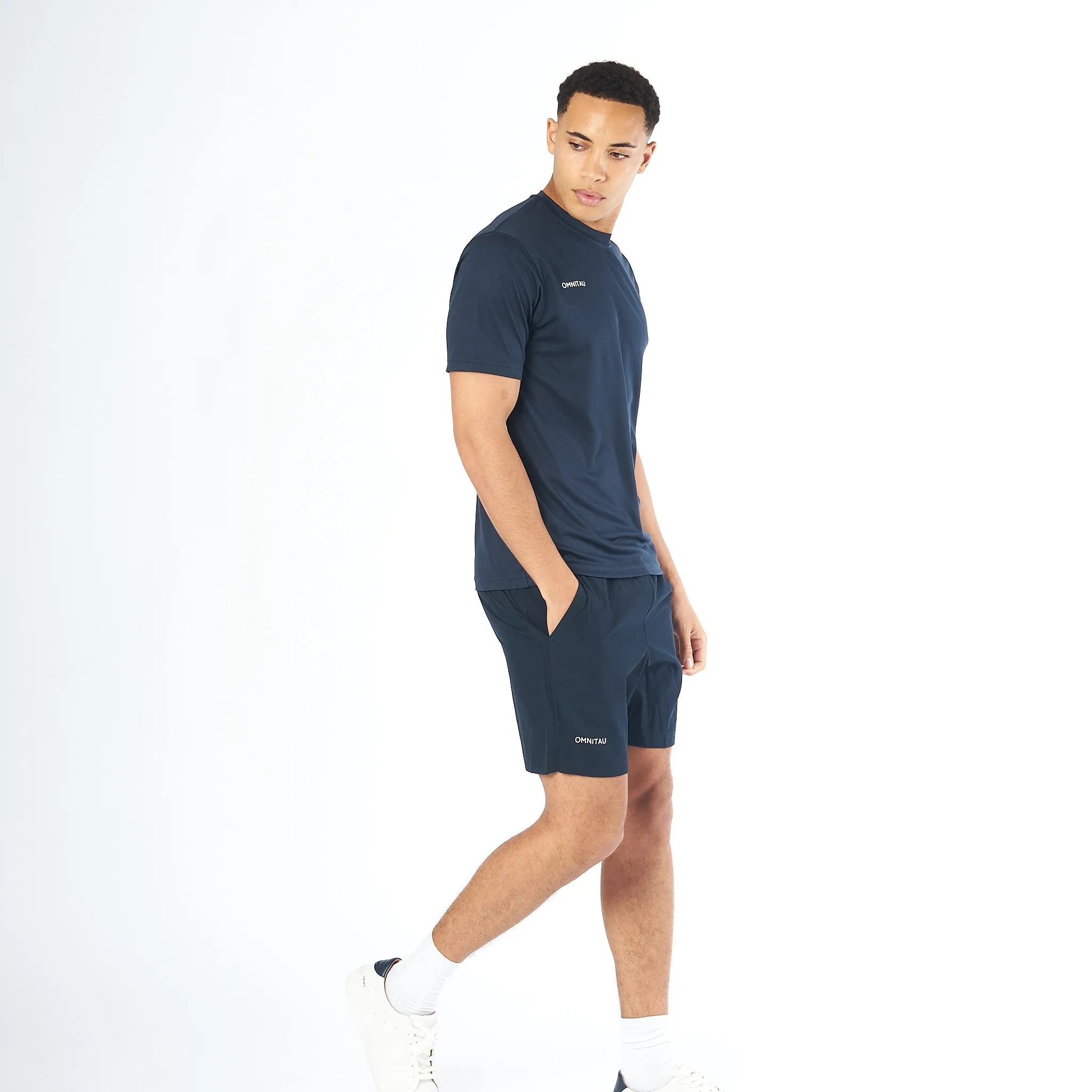 Omnitau Men's Team Sports Breathable Training Shorts - Navy