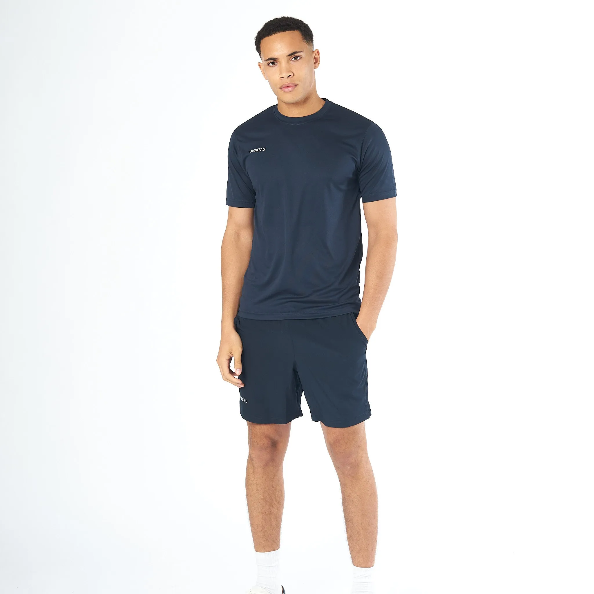 Omnitau Men's Team Sports Breathable Training Shorts - Navy