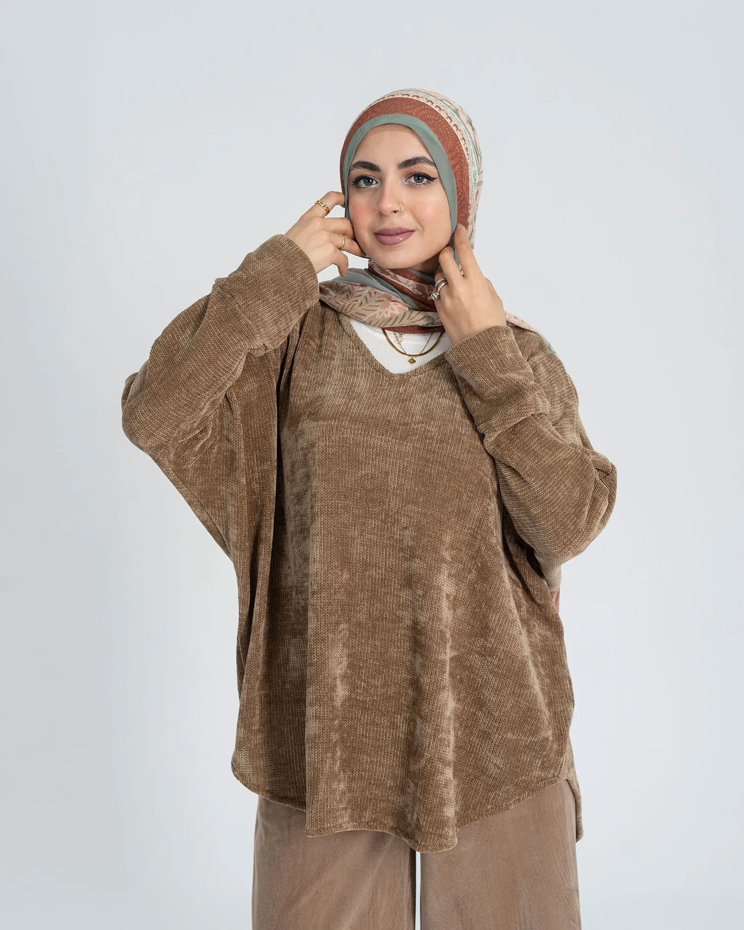 Oversized Open Neckline Sweater - Allura