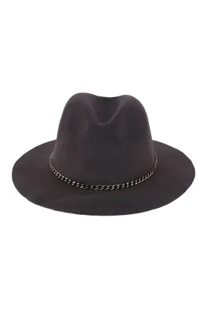PANAMA HAT W/CHAIN BELT ACCENT