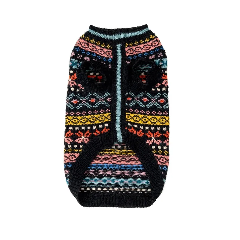 Parker Cozy Dog Wool Sweater Black
