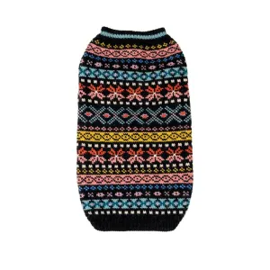 Parker Cozy Dog Wool Sweater Black