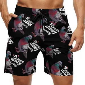 Pigeon Daddy Men's Swim Trunks Quick Dry Board Shorts Breathable Summer Beach Shorts Bathing Suits