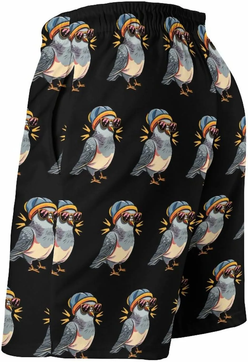 Pigeon with Eyeglasses Men's Swim Trunks Quick Dry Board Shorts Breathable Summer Beach Shorts Bathing Suits