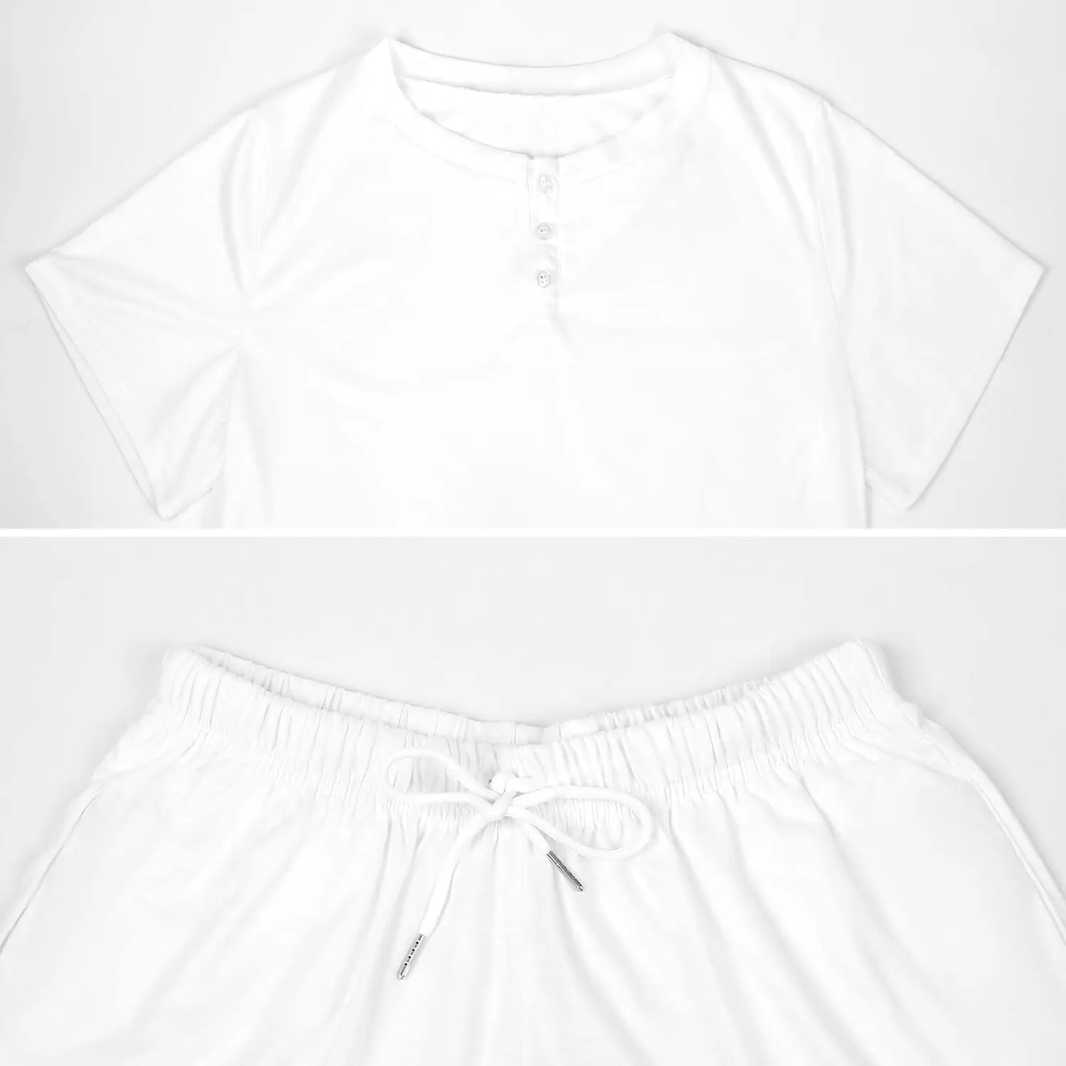 Potato King Cute Women's Pajama Sets Short Sleeve Shirt And Shorts Cozy Sleepwear Loungewear Pjs