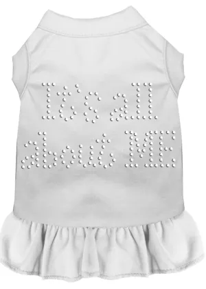 Rhinestone All About Me Dress White Xl