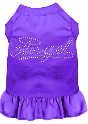 Rhinestone Angel Dress Purple Med